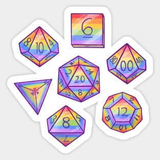 Gay Pride Dice Set Sticker